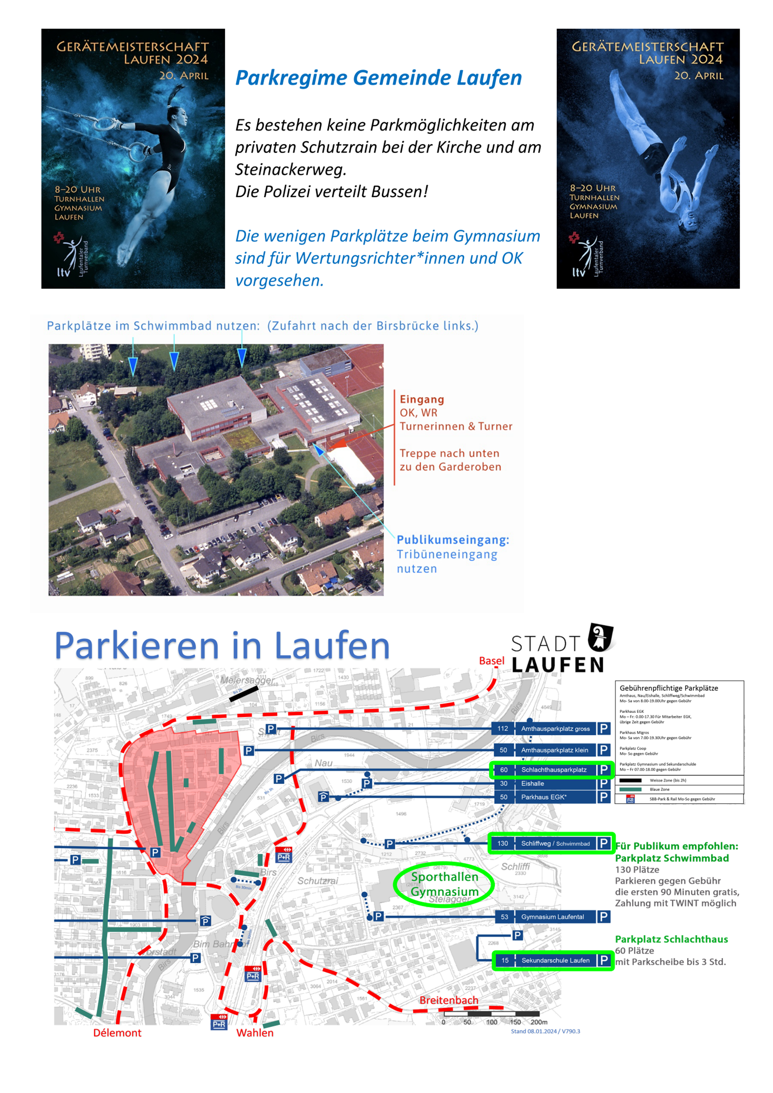 Parkplatzinformationen GM-Laufen